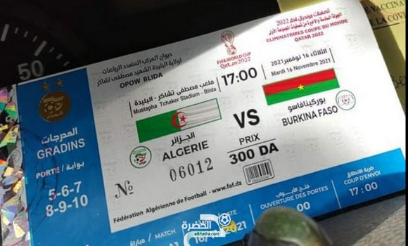 Eliminatoires du Mondial 2022 / Algérie – Burkina Faso :les 14.000 billets vendus en une journée