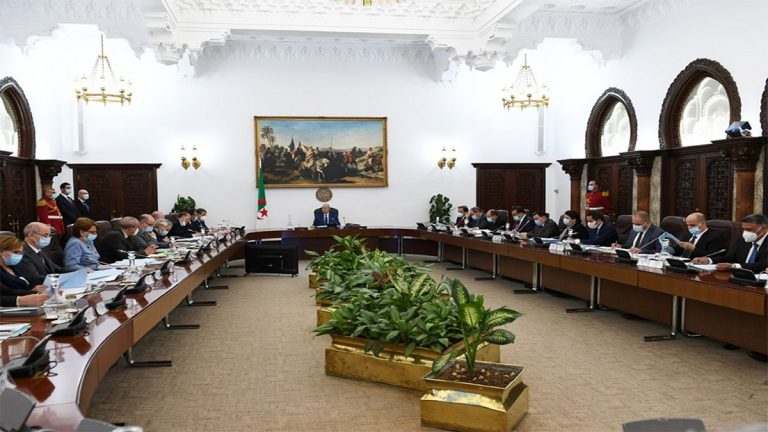 Conseil des ministres sous la présidence de Tebboune