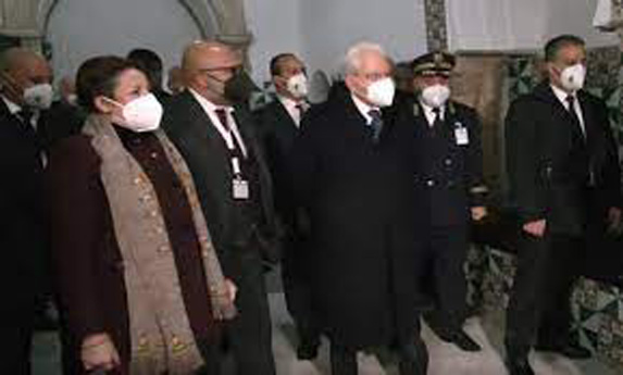 Le Président italien en visite au Bastion 23