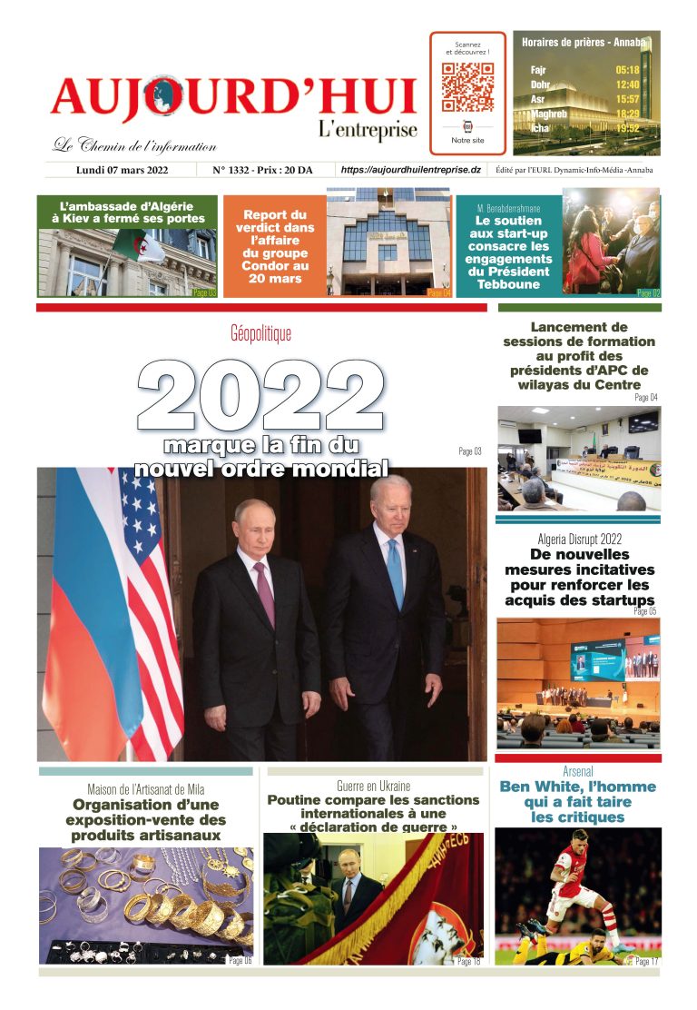 la une du 7 mars 2022