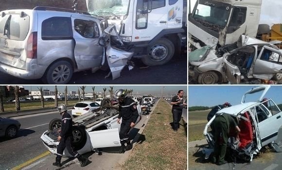 Accidents de la route: 39 morts et 1434 blessés en une semaine.