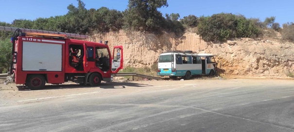 Khemis El Khechna (Boumerdés): 25 blessés dans le dérapage d’un bus de transport de voyageurs
