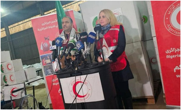 Aides humanitaires au peuple palestinien: Une quantité de 300 tonnes remise au CRA