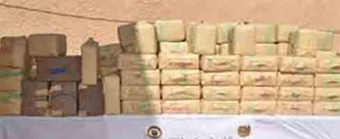 Mise en échec d&rsquo;une tentative d&rsquo;introduction d&rsquo;une importante quantité de drogue en provenance du Maroc (MDN)